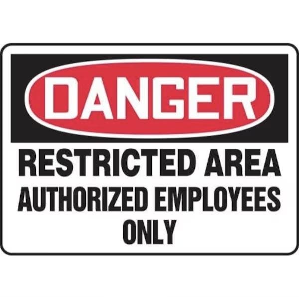 Accuform OSHA DANGER SAFETY SIGN RESTRICTED MADM082XV MADM082XV - main